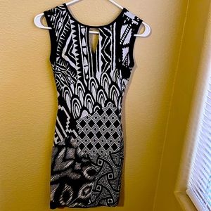 Black and white printed dress